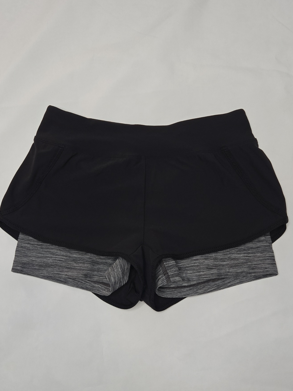 The North Face Two in One Black and Gray Flashdry Xd Shorts